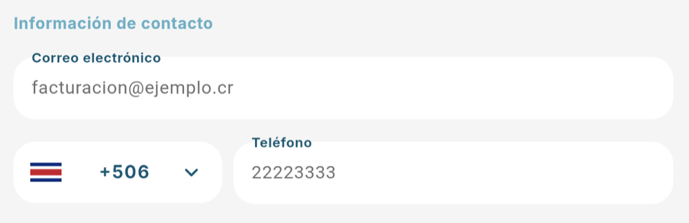 Información de contacto