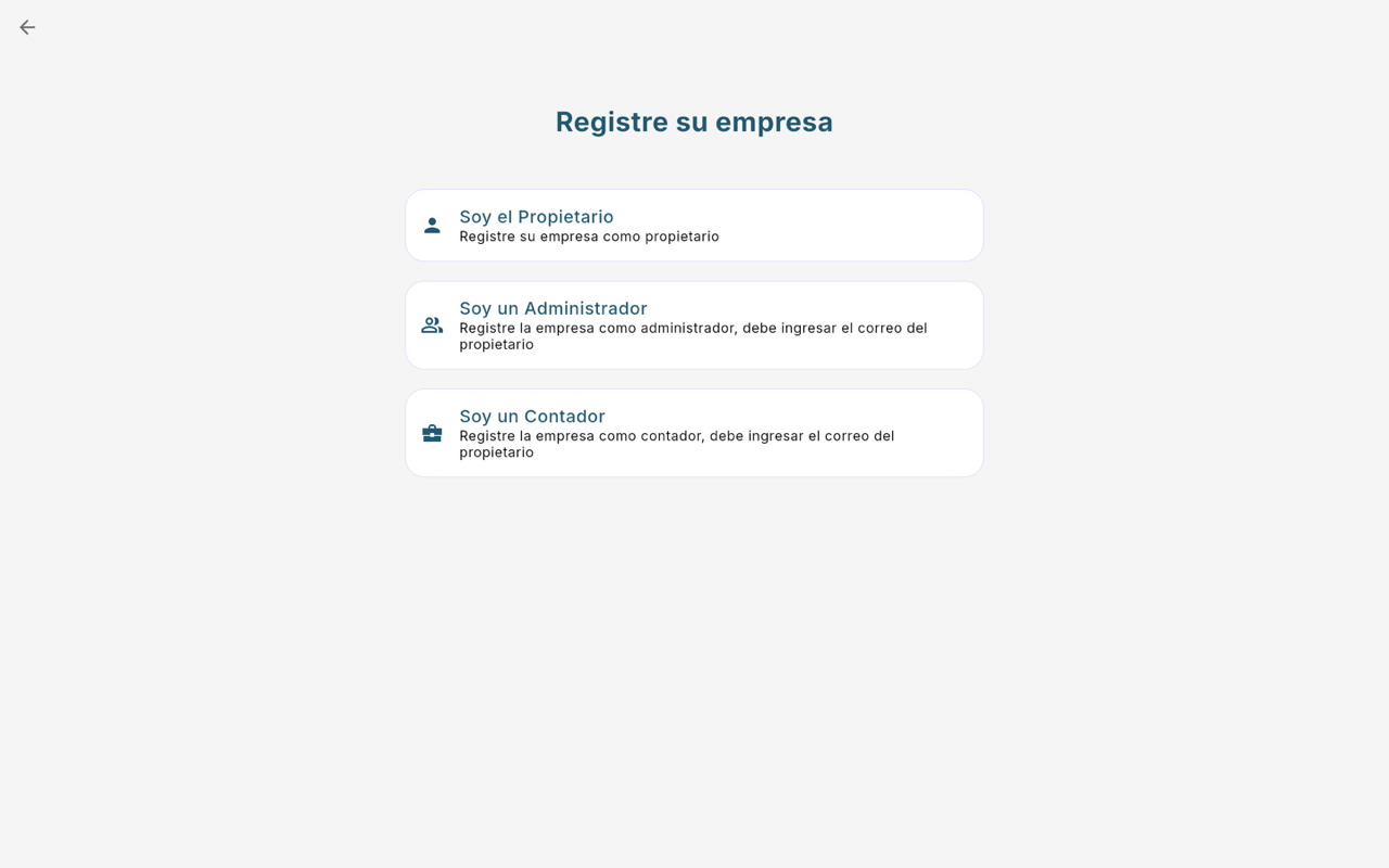 Elige cómo te registras - Escritorio