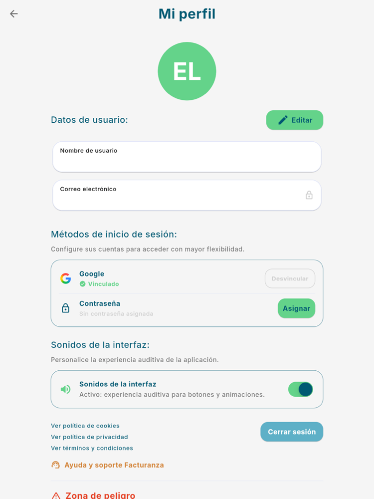 Perfil - Tablet