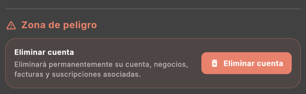 Zona de peligro (tema oscuro)