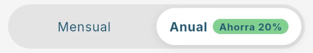Selector Mensual / Anual con el 20% de ahorro
