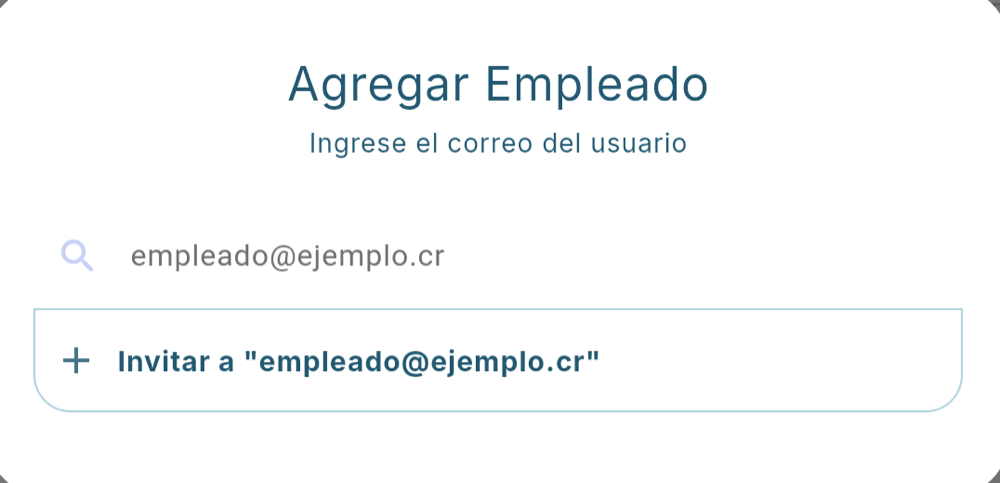 Ingresa el correo de la persona e invítala