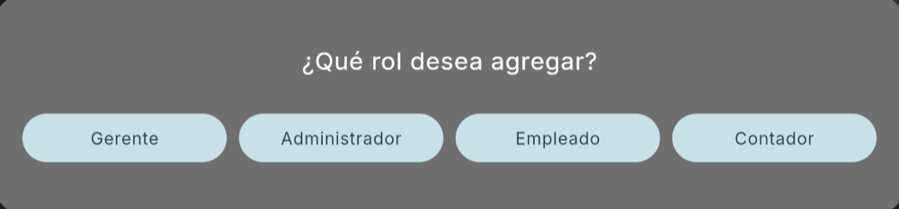 ¿Qué rol desea agregar? (tema oscuro)